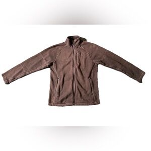 The North Face Full Zip Sweater Jacket Brown Mens Size S Outdoor Pockets